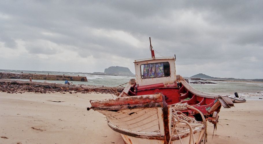 Cheju Grounded Boat